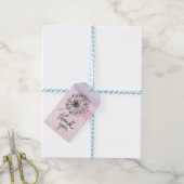Dank u Gift Labels, Art Print, Paardenbloem kunst Cadeaulabel (Met Touw)