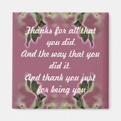 Dank u Gift - Magnet -  Dusty Roos (Voorkant)