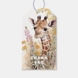 Dank u Giraffe Cadeaulabel