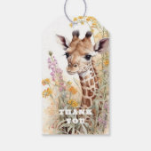 Dank u Giraffe Cadeaulabel (Achterkant)