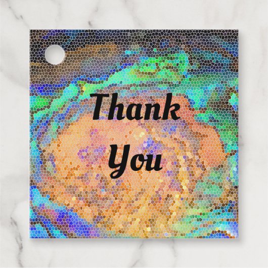 Dank u Glas in lood Abstracte appreciatie Bedankjes Labels (Voorkant)