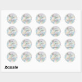Dank u Glitter Opal Ronde Sticker (Vel)