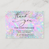 Dank u Glitter Opal visitekaartje (Voorkant)