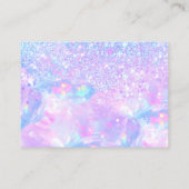 Dank u glitter paarse opaal visitekaartje (Achterkant)