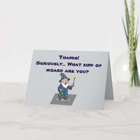 🧙‍♂️ "Dank u, Glorious Wizard" Kaart (Voorkant)