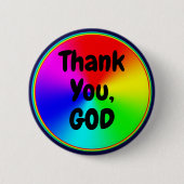 Dank U, GOD (bewerk tekst) Ronde Button 5,7 Cm (Voorkant)