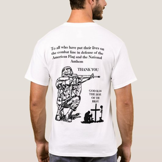 DANK U / GOD BLESS HET THUIS VAN DE REEF T-SHIRT (Achterkant)