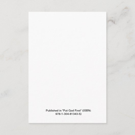 "Dank u, God" gedicht Informatiekaartje (Achterkant)