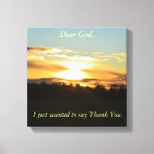 Dank u God Stretched Canvas Print (Voorkant)