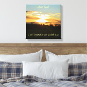 Dank u God Stretched Canvas Print (Insitu (Slaapkamer))
