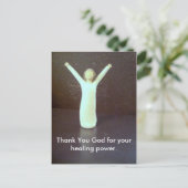 Dank U God voor uw genezende kracht. Briefkaart (Staand voorkant)