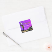 *~* DANK U - Goddess Ombre Pastel Glitter Vierkante Sticker (Envelop)