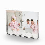 Dank u Godouders Gift Cross Dubbel Fotoblokken (Rechts)