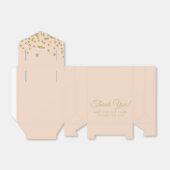 Dank u Gold Faux Glitter Confetti Blush Roos Bedankdoosjes (Uitgevouwen)