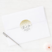 Dank u Gold Glitter Favor Sticker (Envelop)