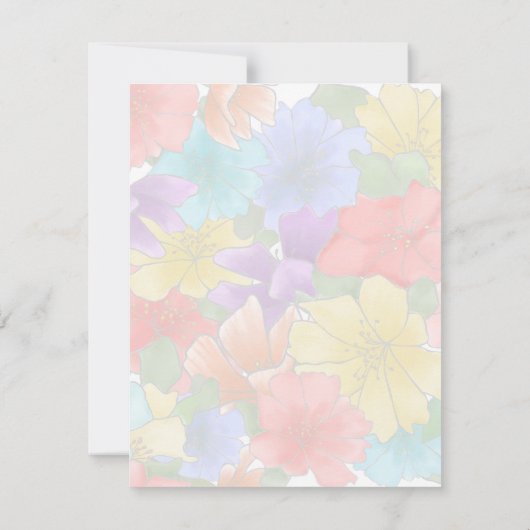 Dank u Gold Script Modern Waterverf Floral Bedankkaart (Achterkant)