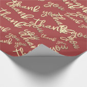 Dank u Gold Script Roos bruiloft gunst Cadeaupapier (Hoek)