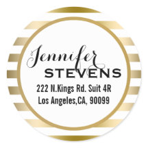 Dank u- Gold Stripes geometrisch patroon