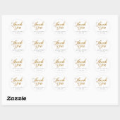 Dank u Gold Wedding Sticker (Vel)