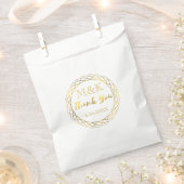 Dank u Gold Wreath Monogram Wedding Favor Tassen Bedankzakje (Geknipt)