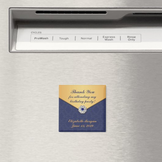 Dank u Golden Damask Magnet (Insitu (Vaatwasser))