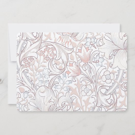 Dank u Golden Lily Classic Pastel Morris Kaart (Achterkant)