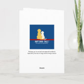 Dank u Golden Retriever Dog Blue Polka Dot Kaart (Achterkant)