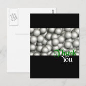 Dank u golfballen briefkaart (Voorkant / Achterkant)
