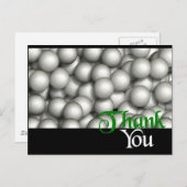Dank u golfballen briefkaart (Voorkant / Achterkant)
