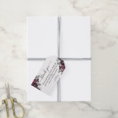 Dank u Gothic Bloemen Bruiloft Modern Chique Cadeaulabel (Met Touw)