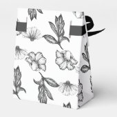 Dank u Gothic Flower Baby shower party Bedankdoosjes (Achterkant)