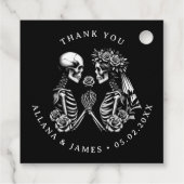 Dank u Gotische bruiloft Bedankjes Labels (Achterkant)