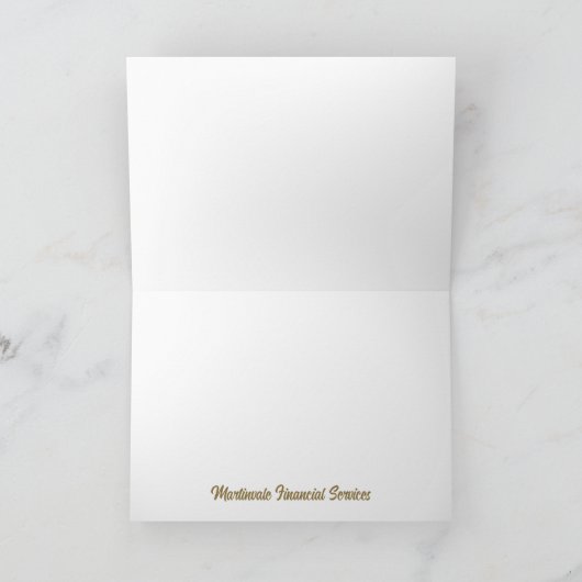 Dank u - Goud en Crème  Prints Bedankkaart (Binnen)