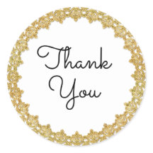Dank u Goud Lijst Stickers