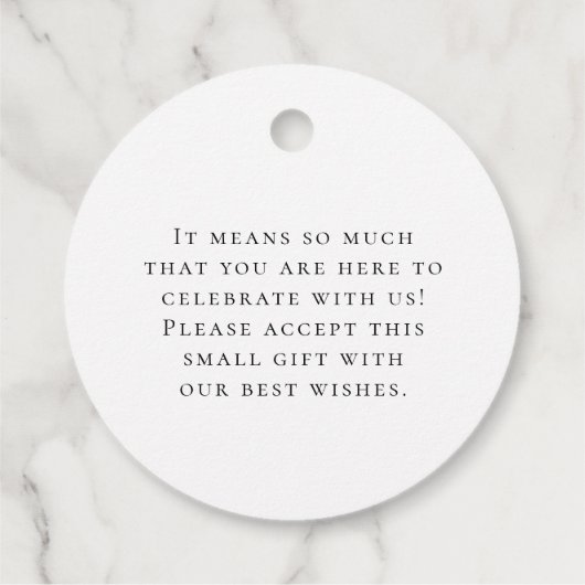 Dank u/goud/uw namen & bericht bruiloft bedankjes labels (Achterkant)