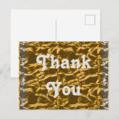 Dank U Goud Zilver Metalen Erkentelijkheid Briefkaart (Voorkant / Achterkant)