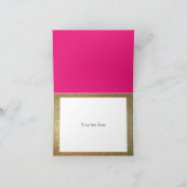 Dank u - Gouden, Blauwe, Roze en Witte stippen Bedankkaart (Binnen)