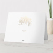 Dank U Gouden Bloemenscroll Foto-overlay Kaart (Achterkant)