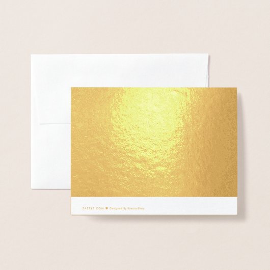 Dank u gouden Decor met Aangepaste Tekst Folie Kaarten (Met envelop)