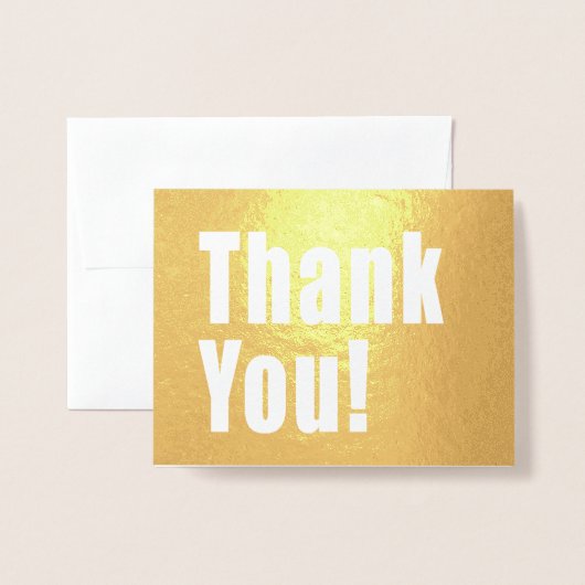 Dank u gouden Decor met Aangepaste Tekst Folie Kaarten (Voorkant met envelop)