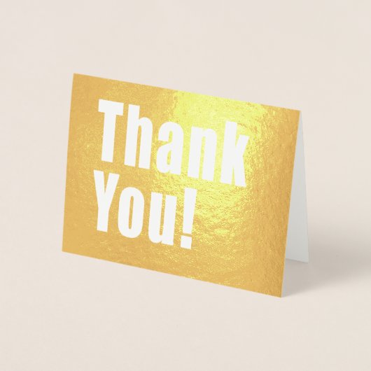 Dank u gouden Decor met Aangepaste Tekst Folie Kaarten (Voorkant)