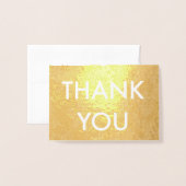 Dank u gouden folie zilveren folie kaart (Voorkant met envelop)