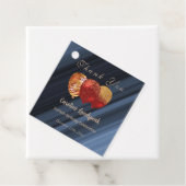 Dank u gouden glitter rode ballonnen verjaardagsfe bedankjes labels (In situ)