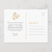 Dank u Gouden Luxe Lief 16 Verjaardagsballonnen Briefkaart (Achterkant)