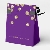 Dank u gouden Paarse "Dertig" Verjaardagsfeest Bedankdoosjes (Achterkant)