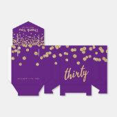 Dank u gouden Paarse "Dertig" Verjaardagsfeest Bedankdoosjes (Uitgevouwen)