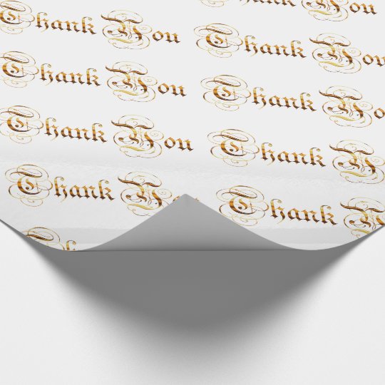 Dank u. gouden tekst cadeaupapier