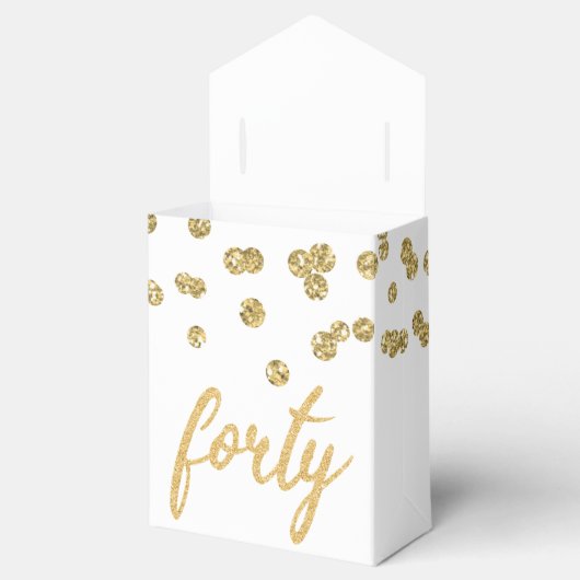 Dank u gouden "veertig" verjaardagsfeestje bedankdoosjes (Geopend)