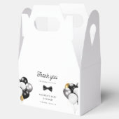 Dank u gouden zilveren ballonnen Retro Baby shower Bedankdoosjes (Geopend)