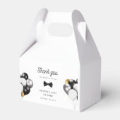 Dank u gouden zilveren ballonnen Retro Baby shower Bedankdoosjes (Voorkant Zijde)